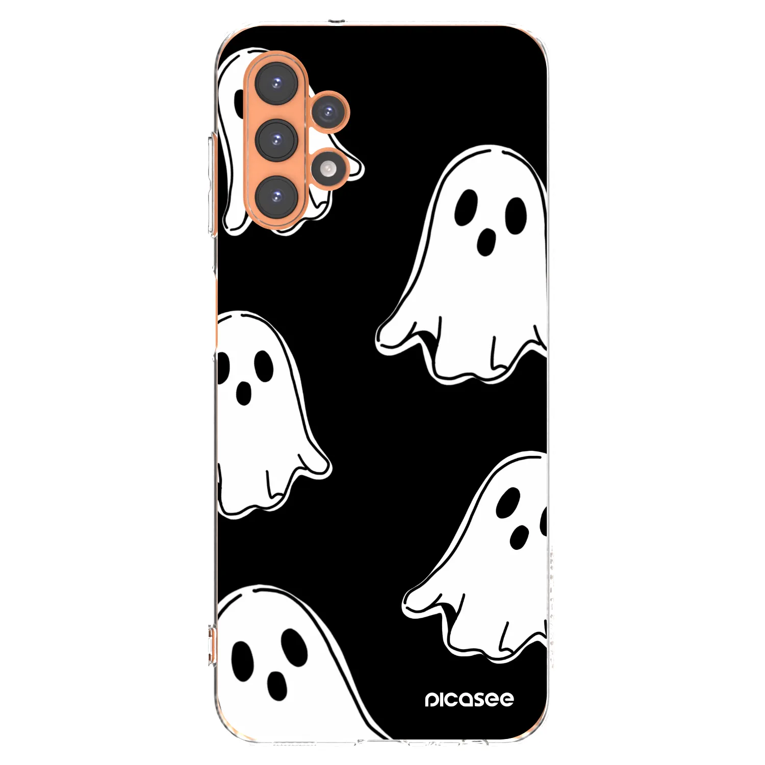 Picasee silikónový prehľadný obal pre Samsung Galaxy A13 5G - Black ghosts