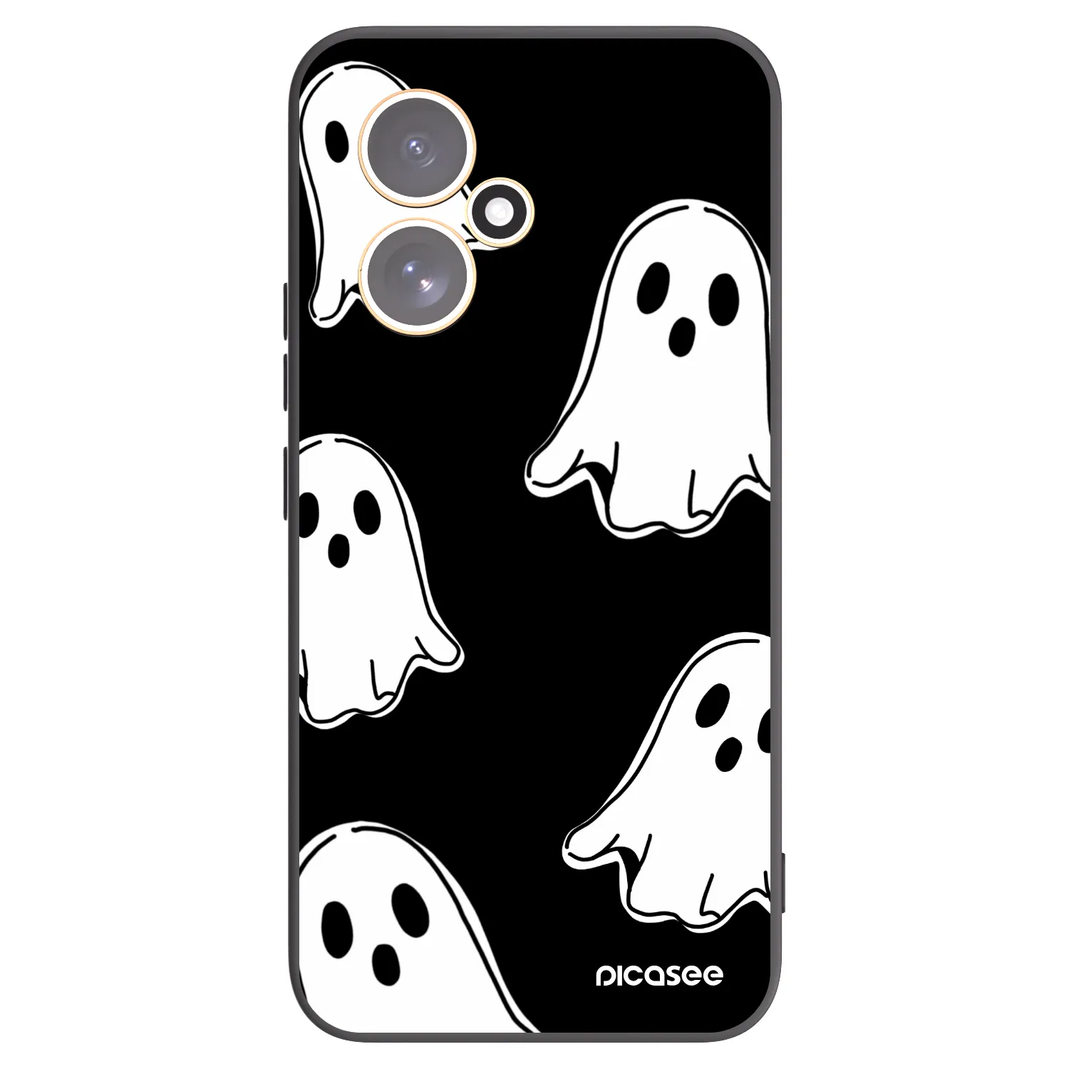 Picasee silikónový čierny obal pre Honor 400 5G - Black ghosts