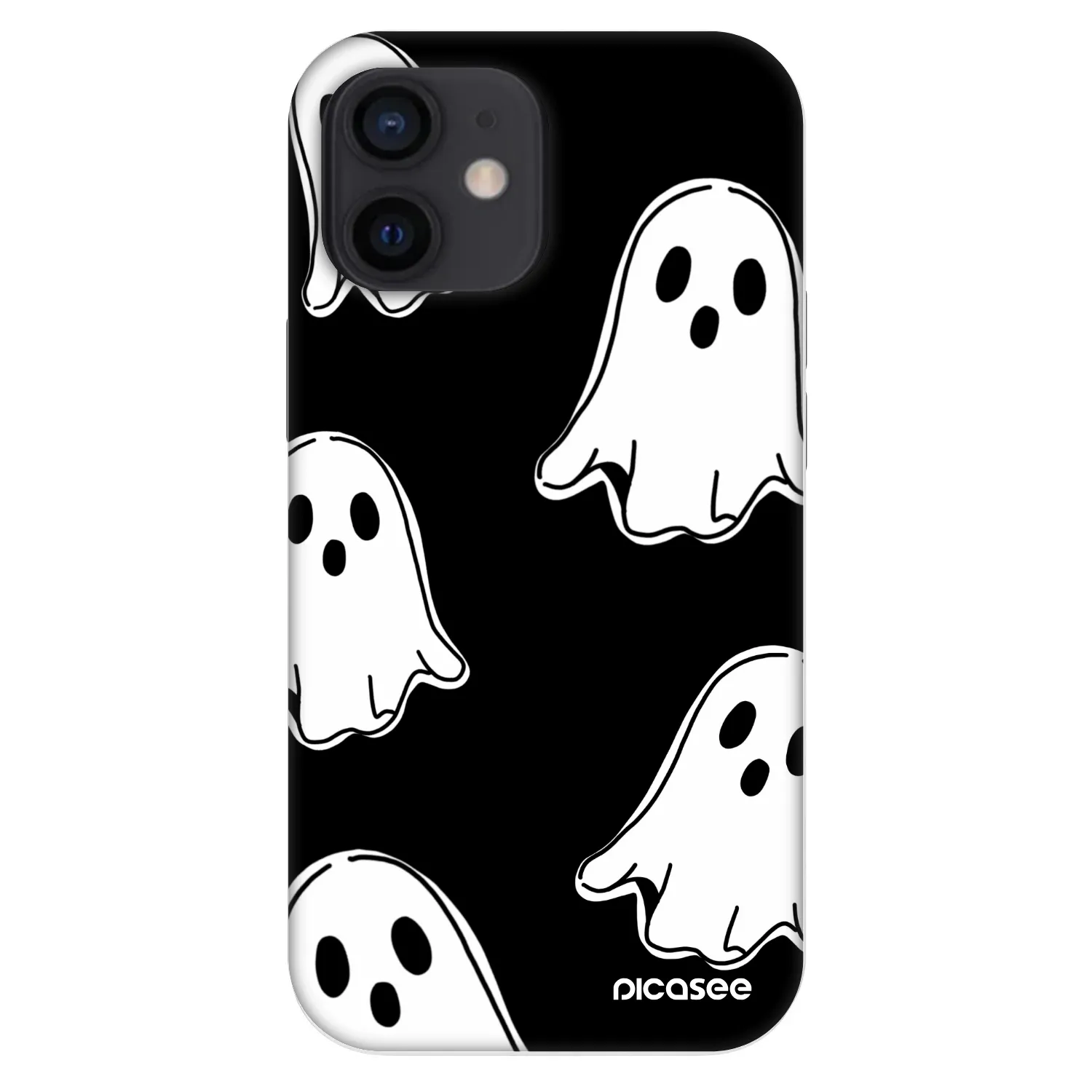Picasee Fashion Case pre Apple iPhone 12 mini - Black ghosts