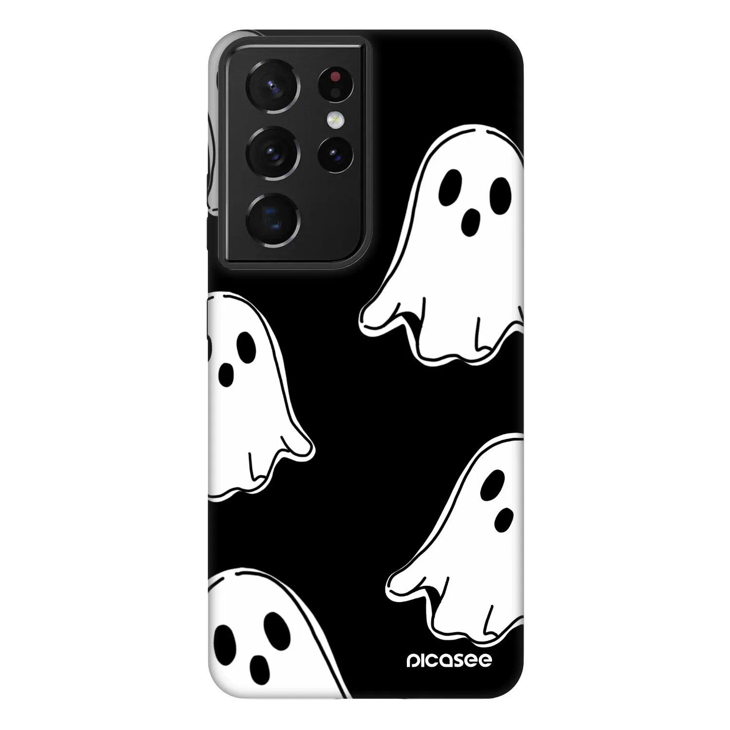 Picasee Fashion Case pre Samsung Galaxy S21 Ultra 5G G998B - Black ghosts