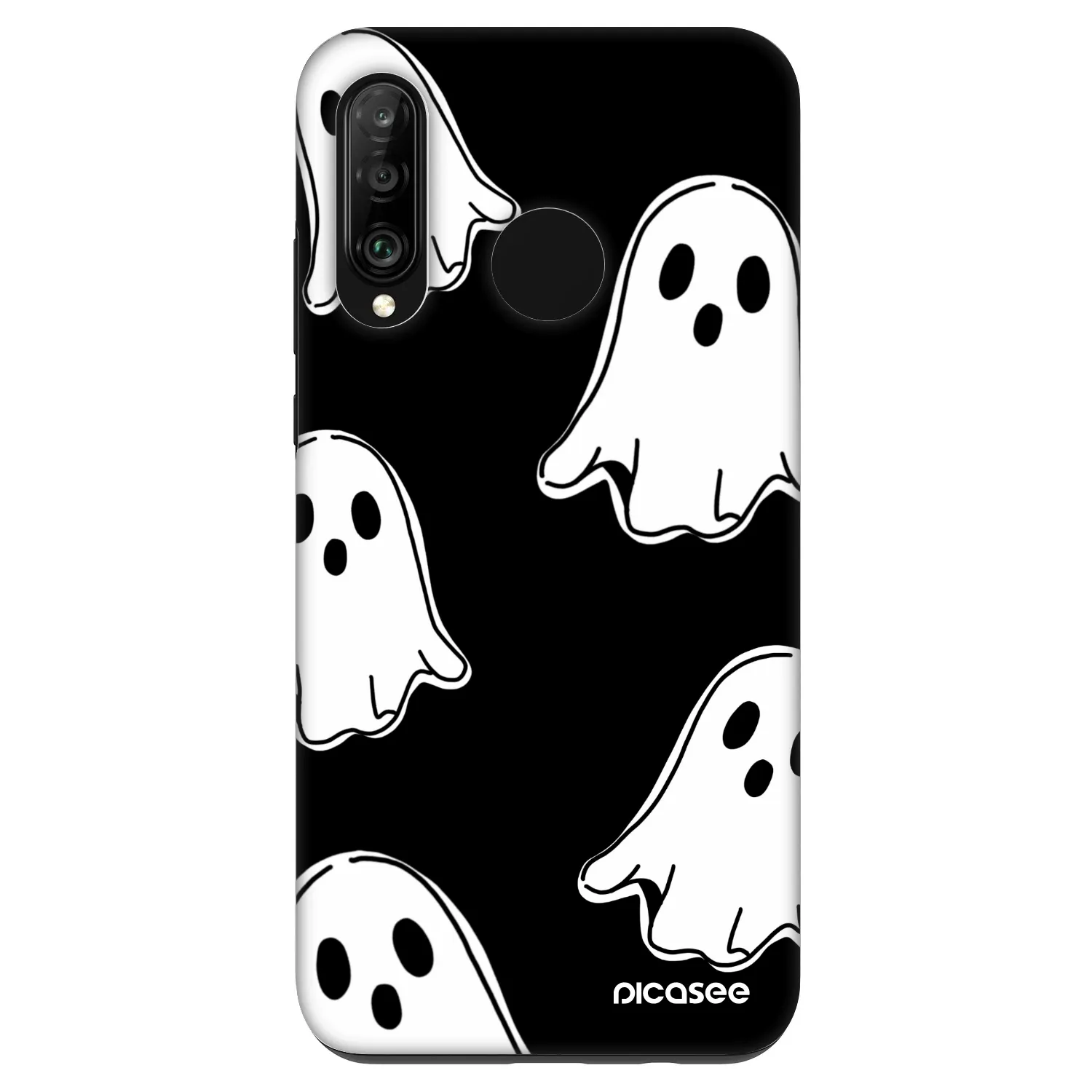 Picasee Fashion Case pre Huawei P30 Lite - Black ghosts