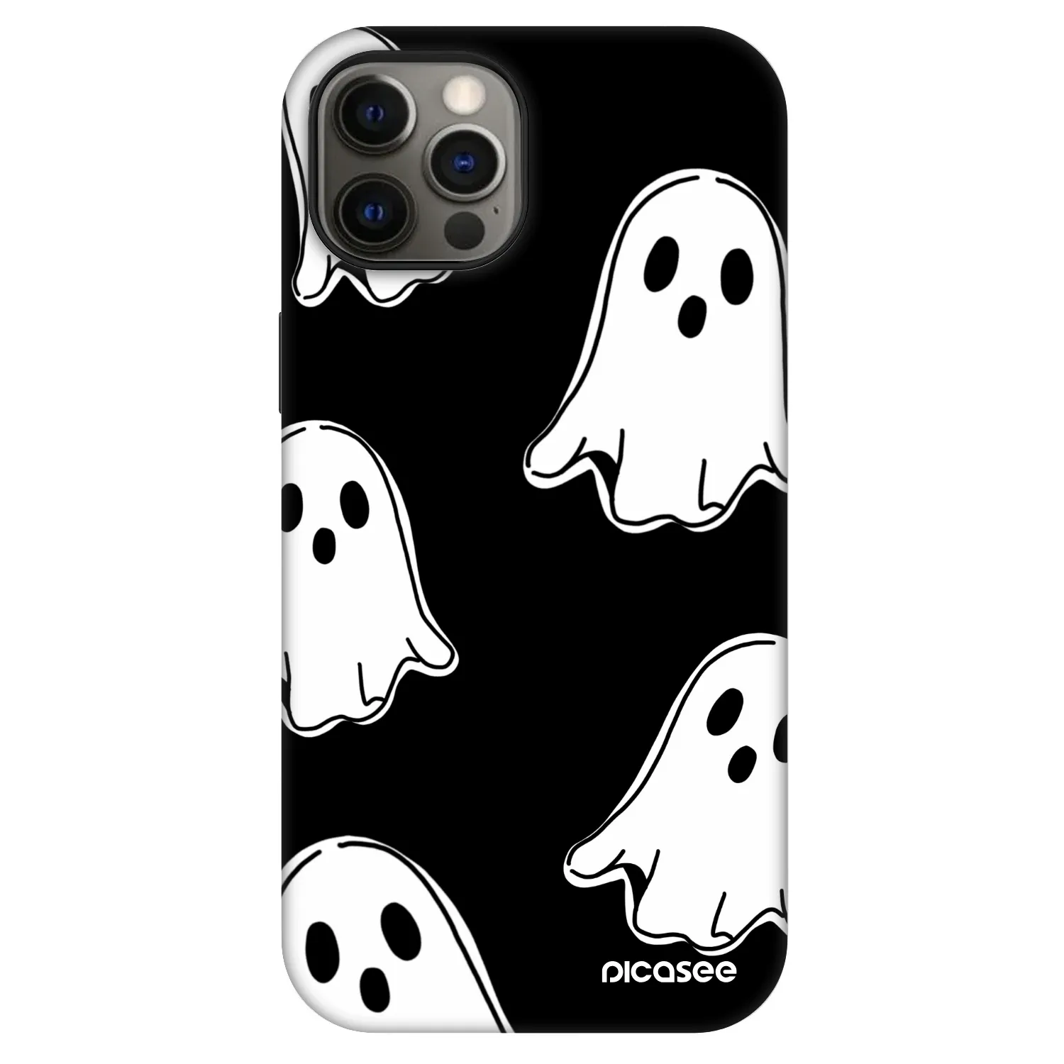 Picasee Fashion Case MagSafe pre Apple iPhone 12 - Black ghosts