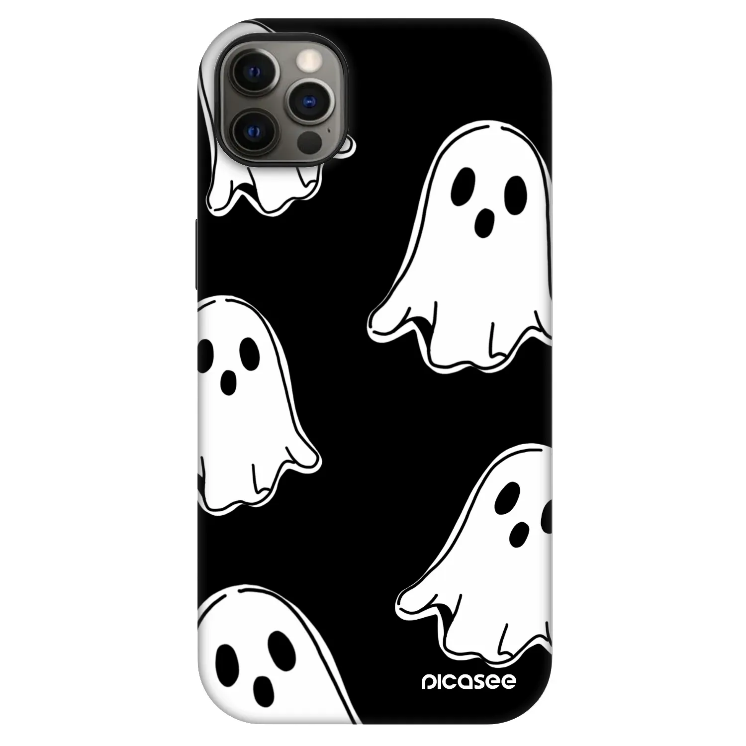 Picasee Fashion Case MagSafe pre Apple iPhone 12 Pro Max - Black ghosts