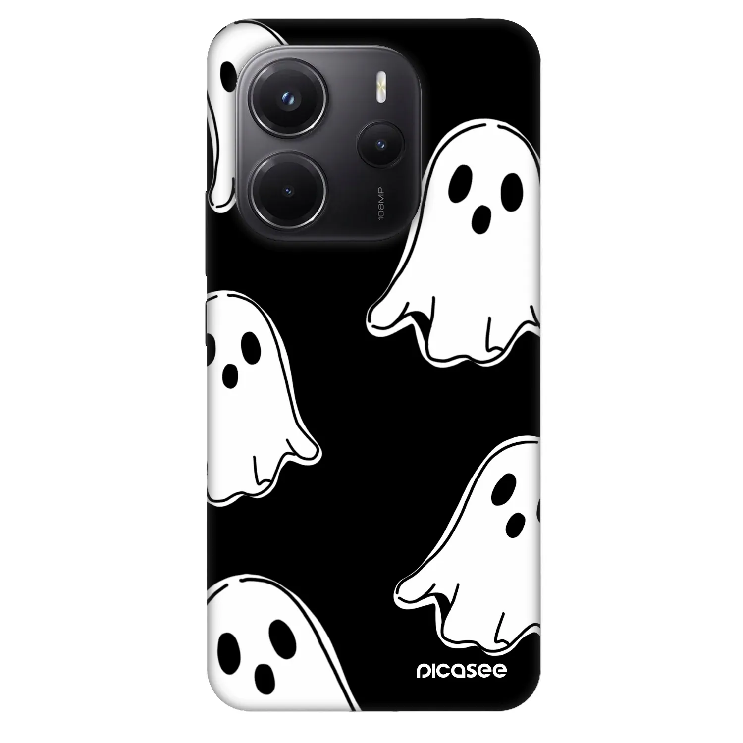 Picasee Fashion Case pre Xiaomi Redmi Note 14 4G - Black ghosts