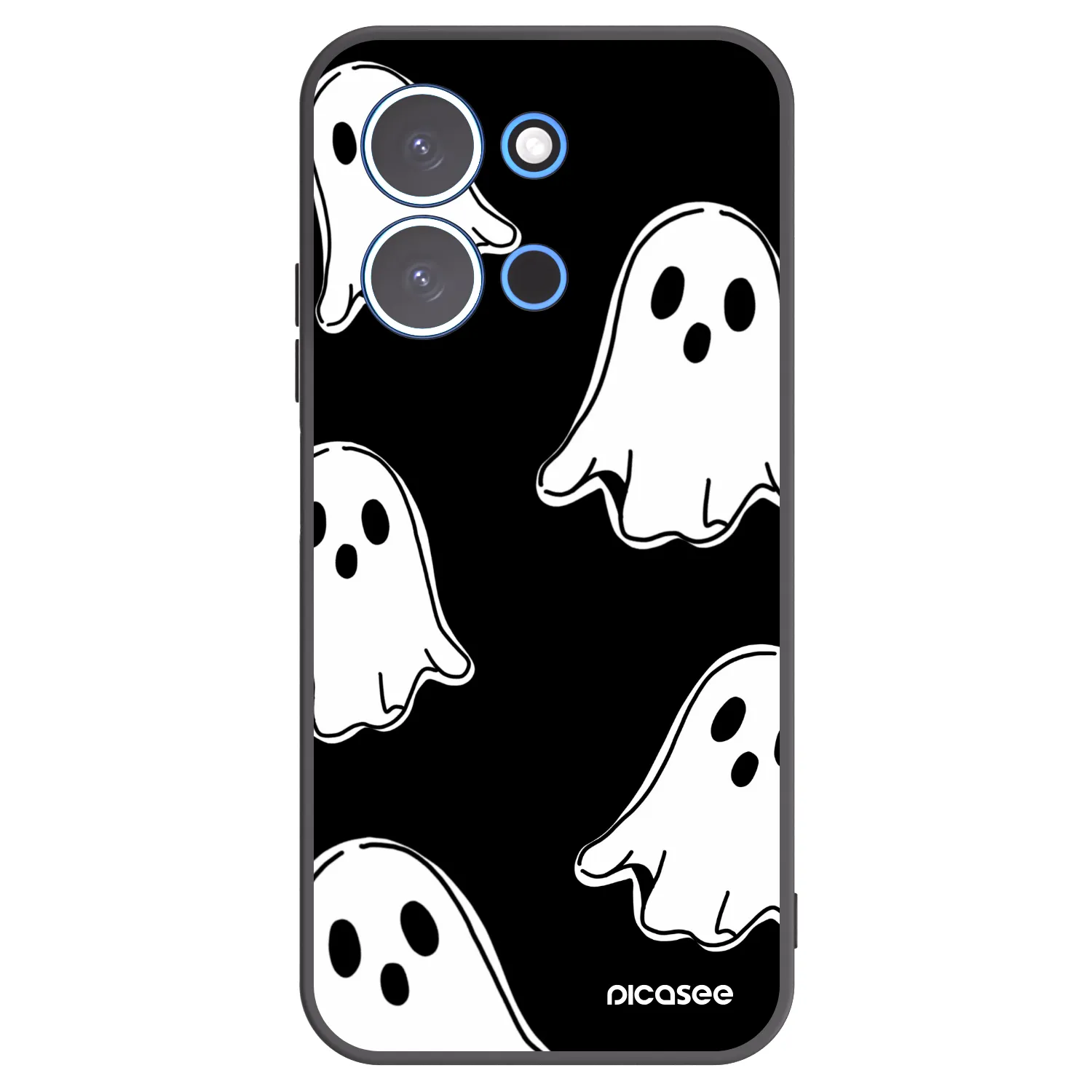 Picasee silikónový čierny obal pre Xiaomi Redmi 15C 4G - Black ghosts