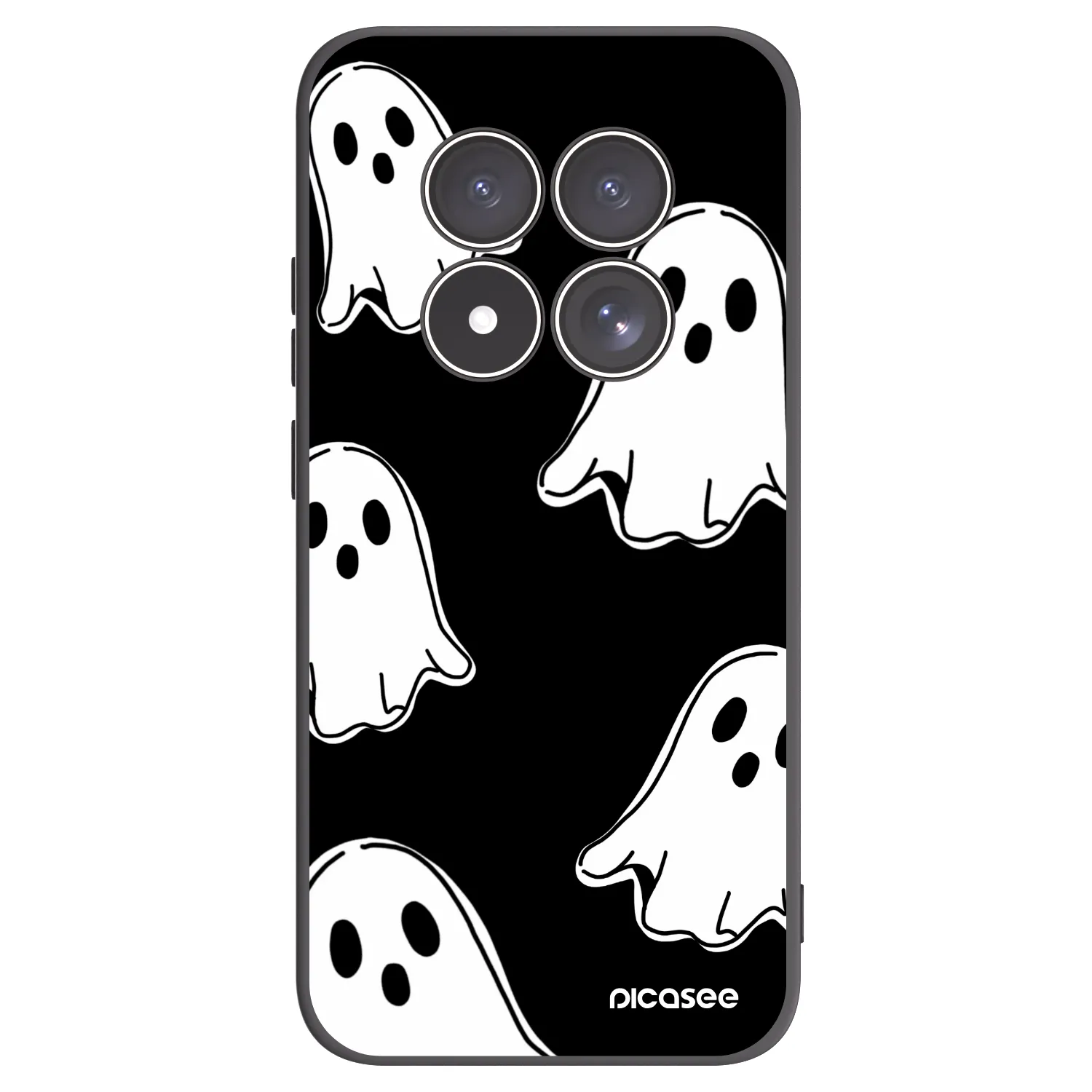 Picasee silikónový čierny obal pre Xiaomi Redmi Note 15 Pro 4G - Black ghosts