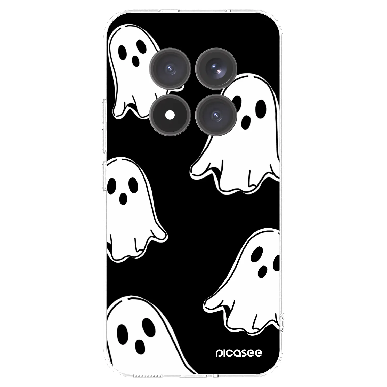Picasee silikónový prehľadný obal pre Xiaomi Redmi Note 15 Pro+ - Black ghosts