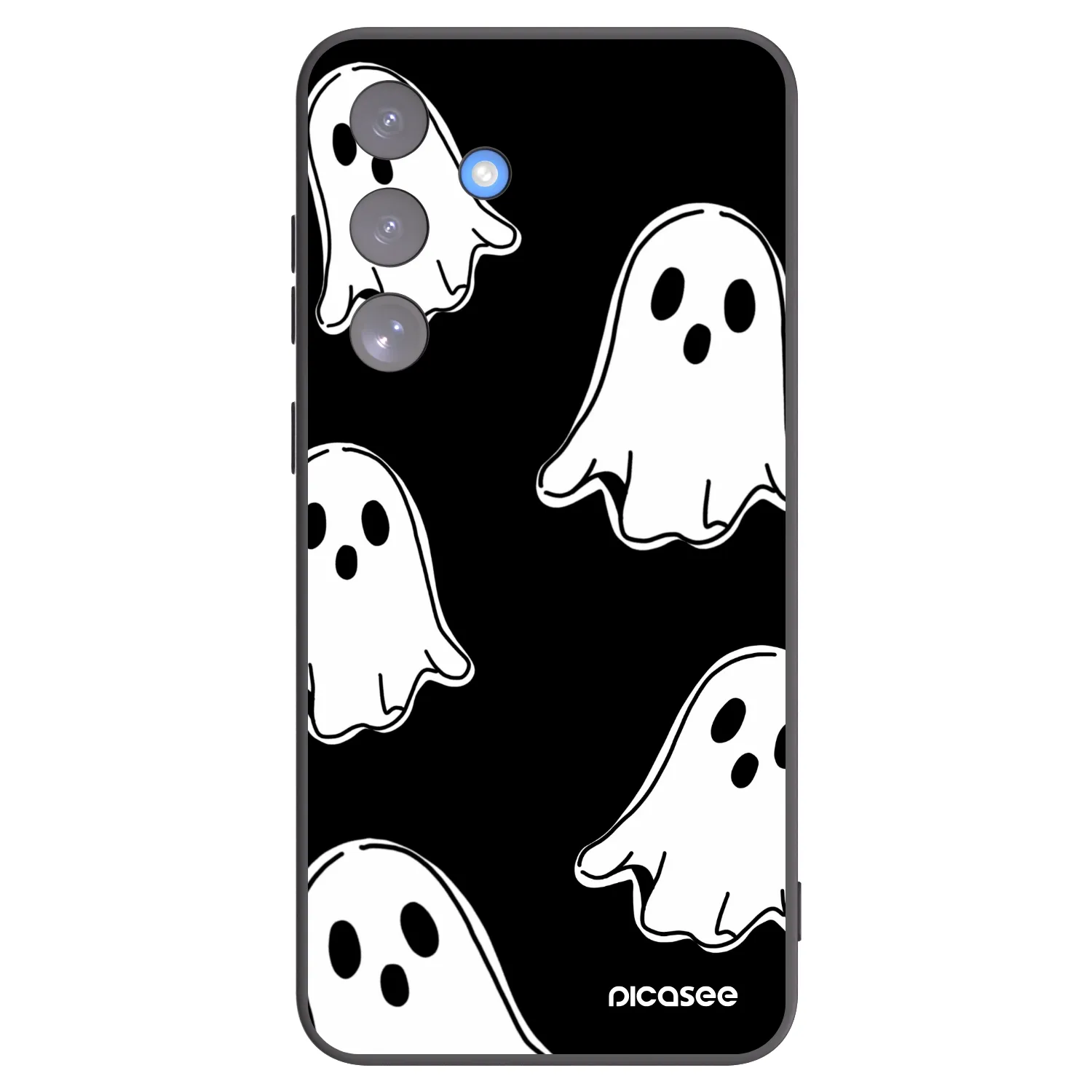 Picasee silikónový čierny obal pre Samsung Galaxy S25 FE 5G - Black ghosts