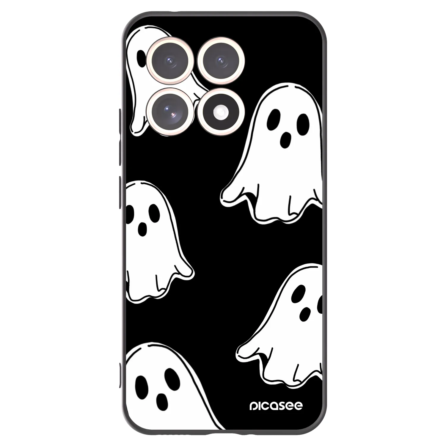 Picasee silikónový čierny obal pre Xiaomi 15T - Black ghosts