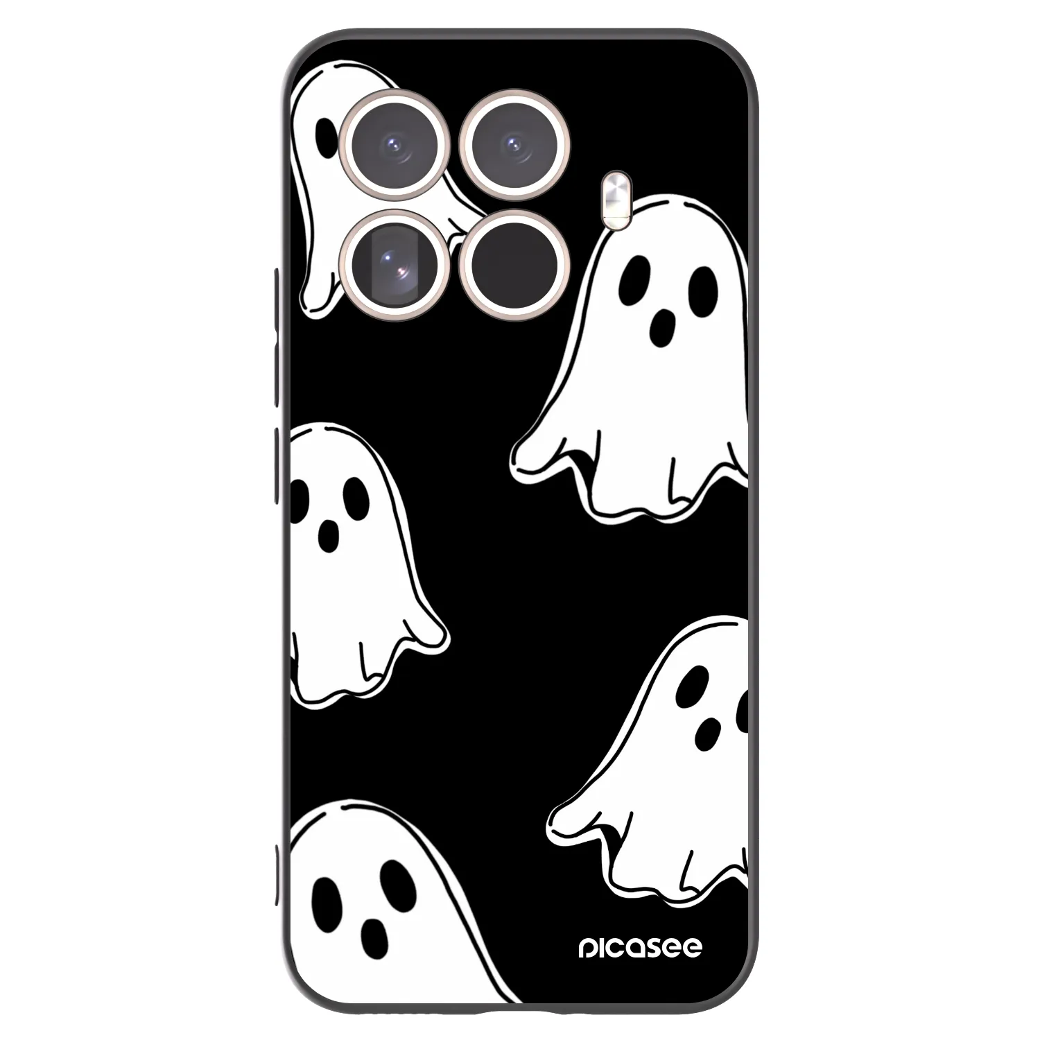 Picasee silikónový čierny obal pre Xiaomi 15T Pro - Black ghosts