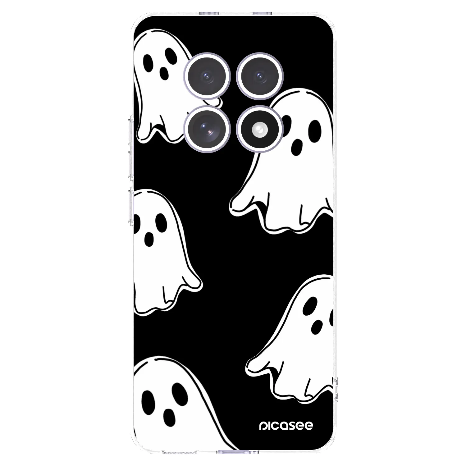 Picasee silikónový prehľadný obal pre Xiaomi Redmi Note 15 4G - Black ghosts