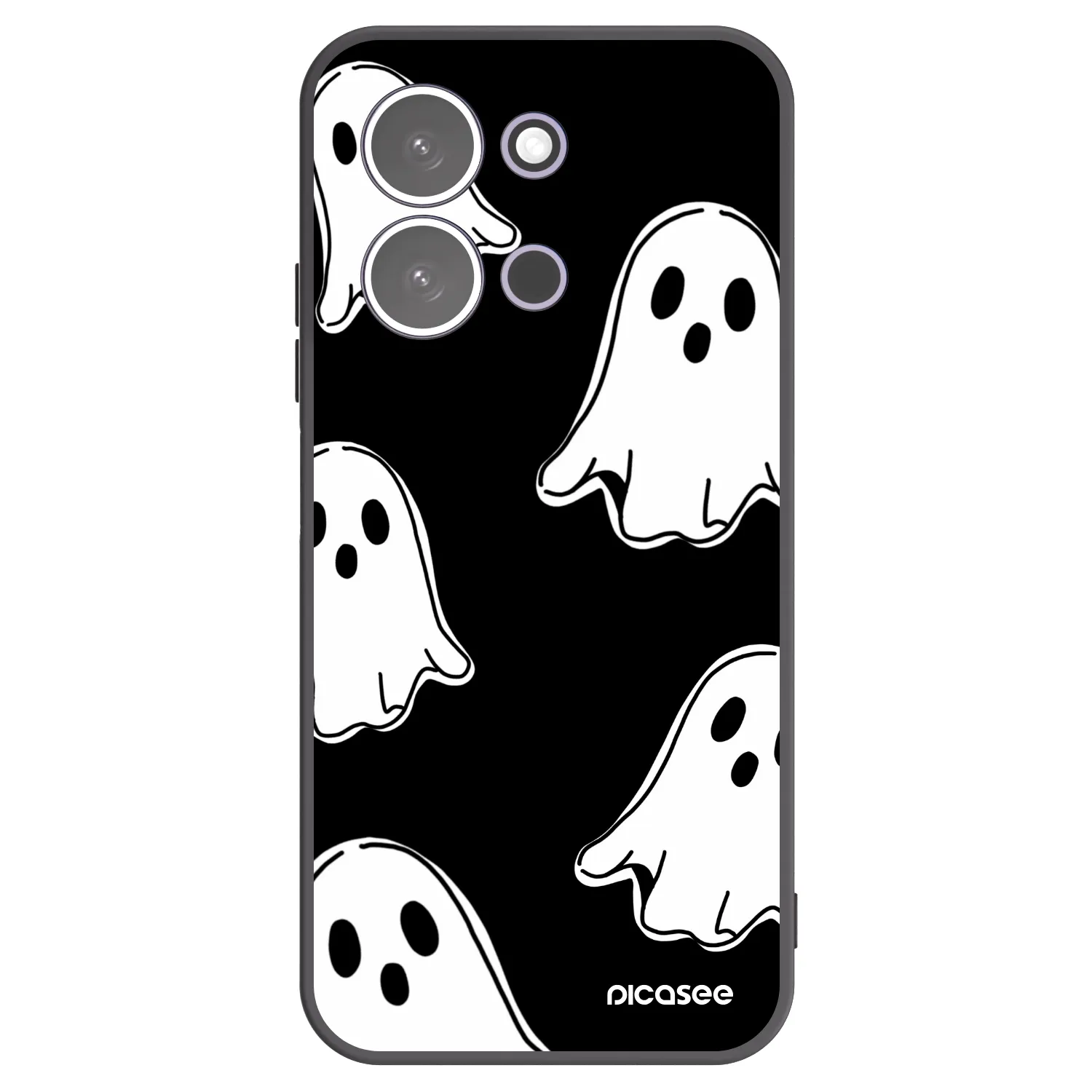 Picasee silikónový čierny obal pre Xiaomi Redmi 15C 5G - Black ghosts