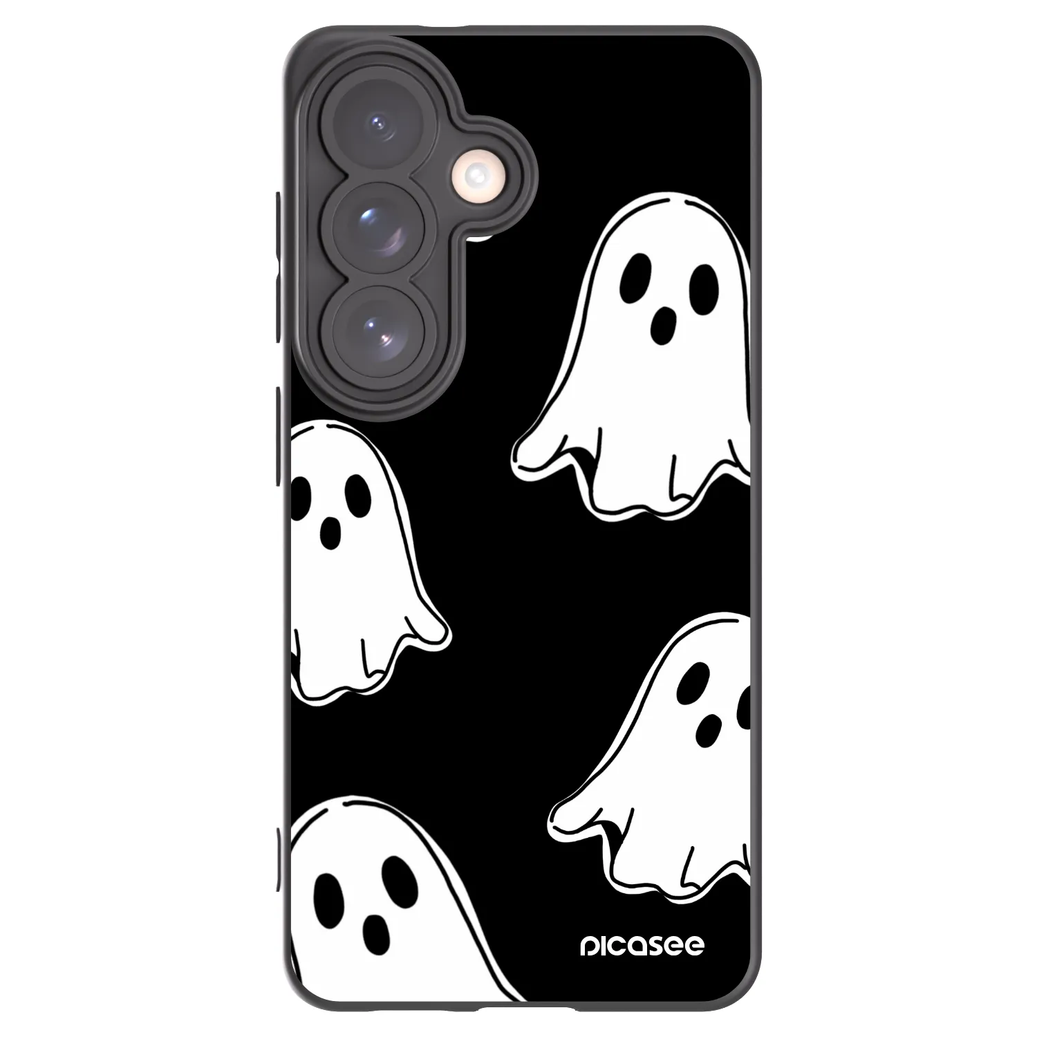 Picasee silikónový čierny obal pre Samsung Galaxy S26 - Black ghosts