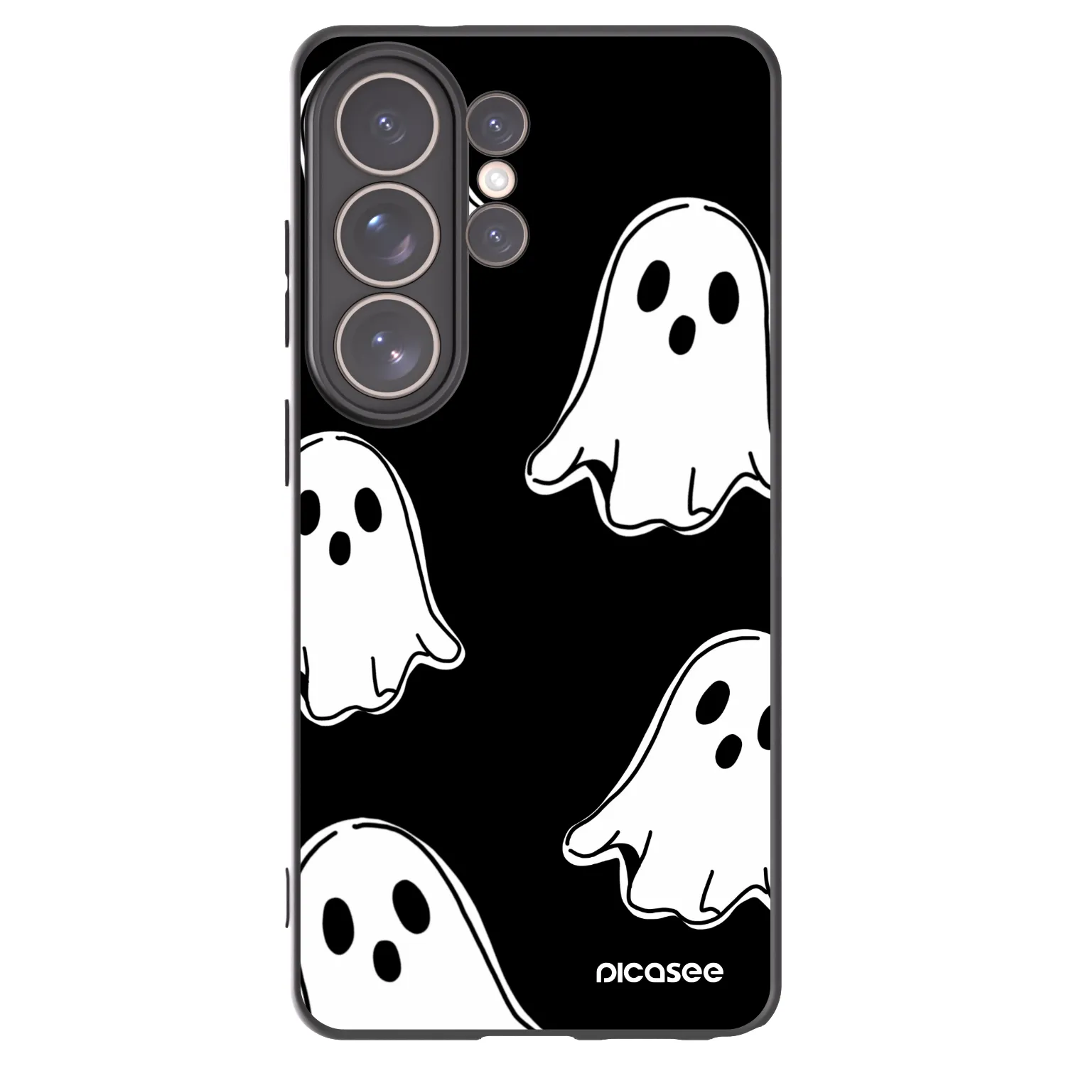 Picasee silikónový čierny obal pre Samsung Galaxy S26 Ultra - Black ghosts