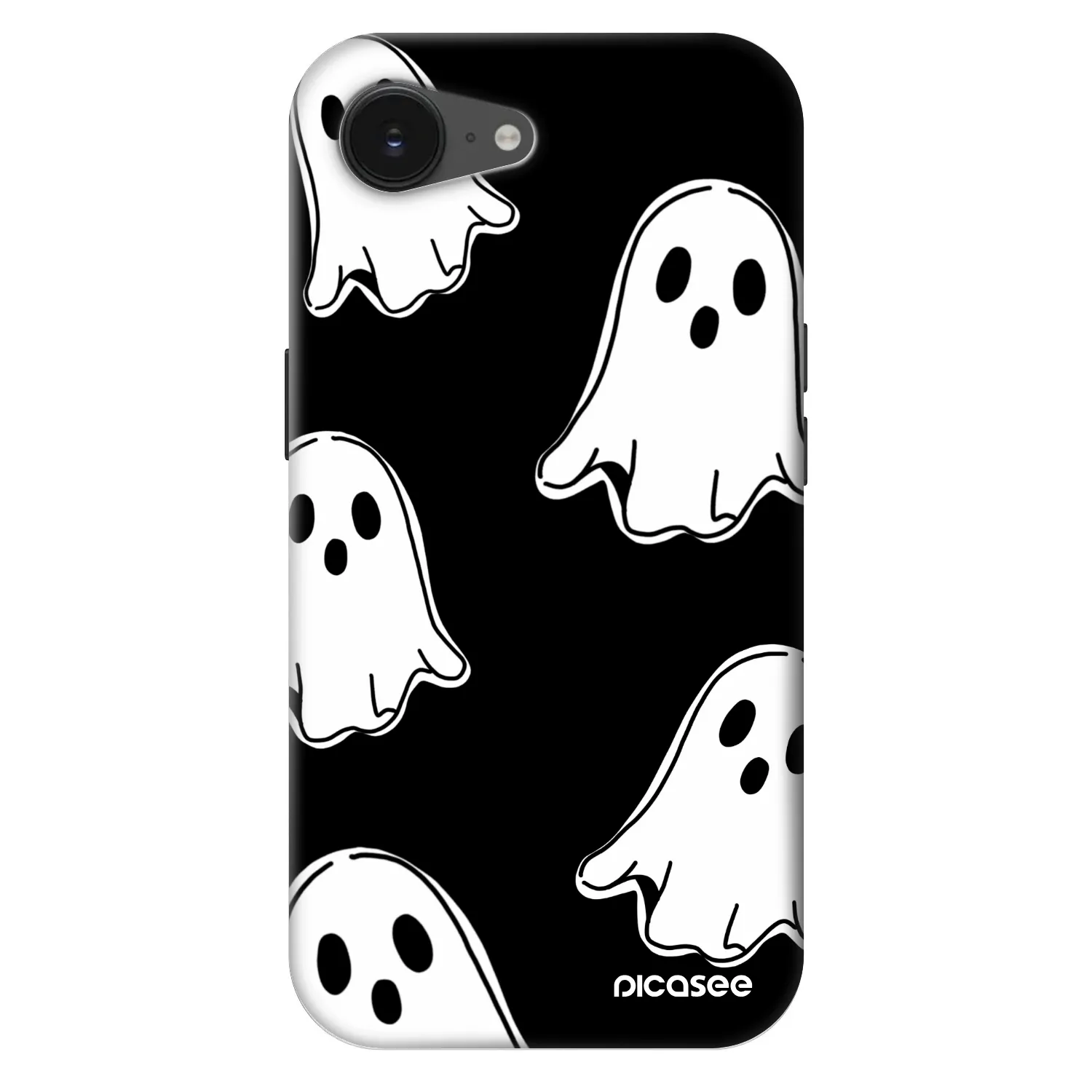 Picasee Fashion Case MagSafe pre Apple iPhone 17e - Black ghosts