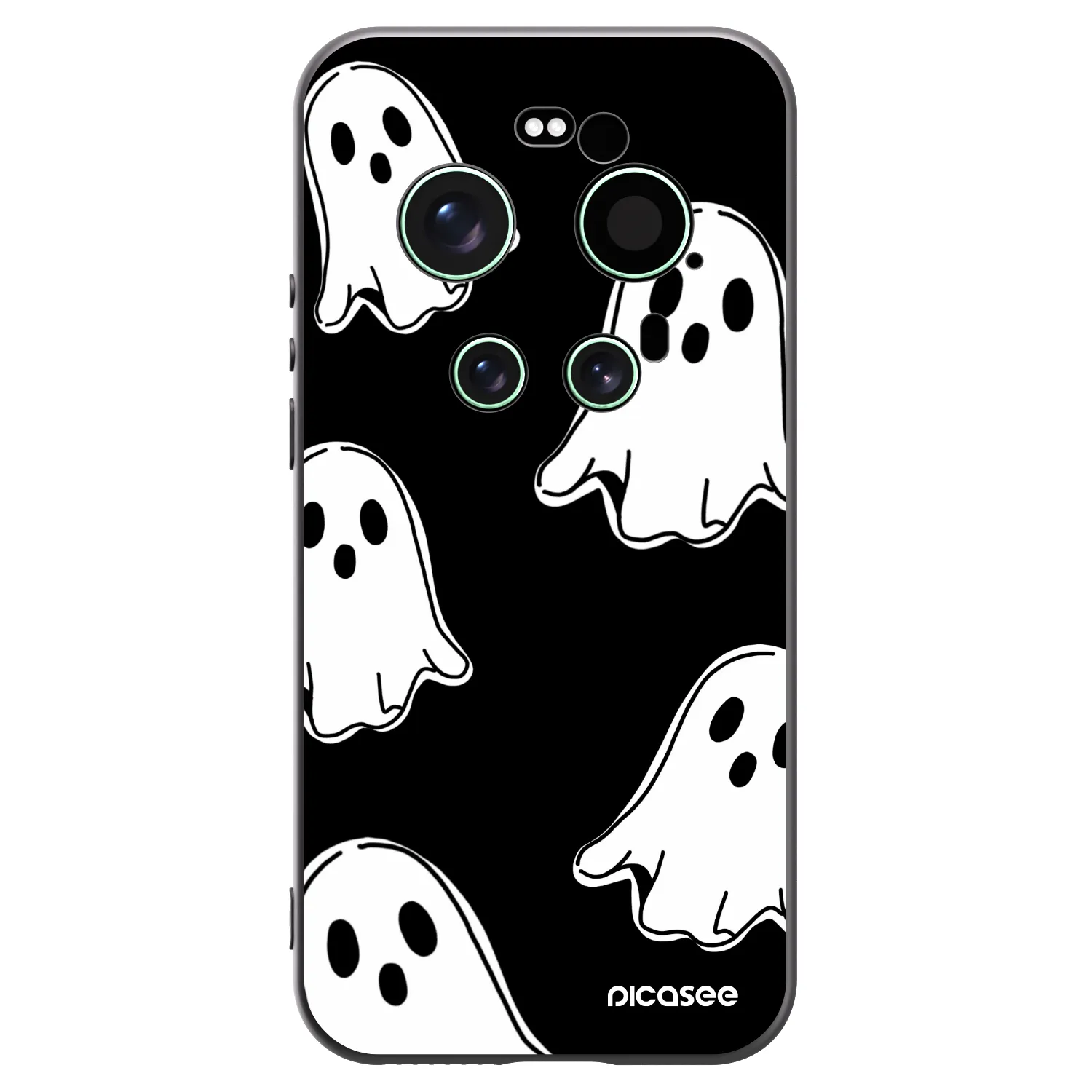 Picasee silikónový čierny obal pre Xiaomi 17 Ultra - Black ghosts