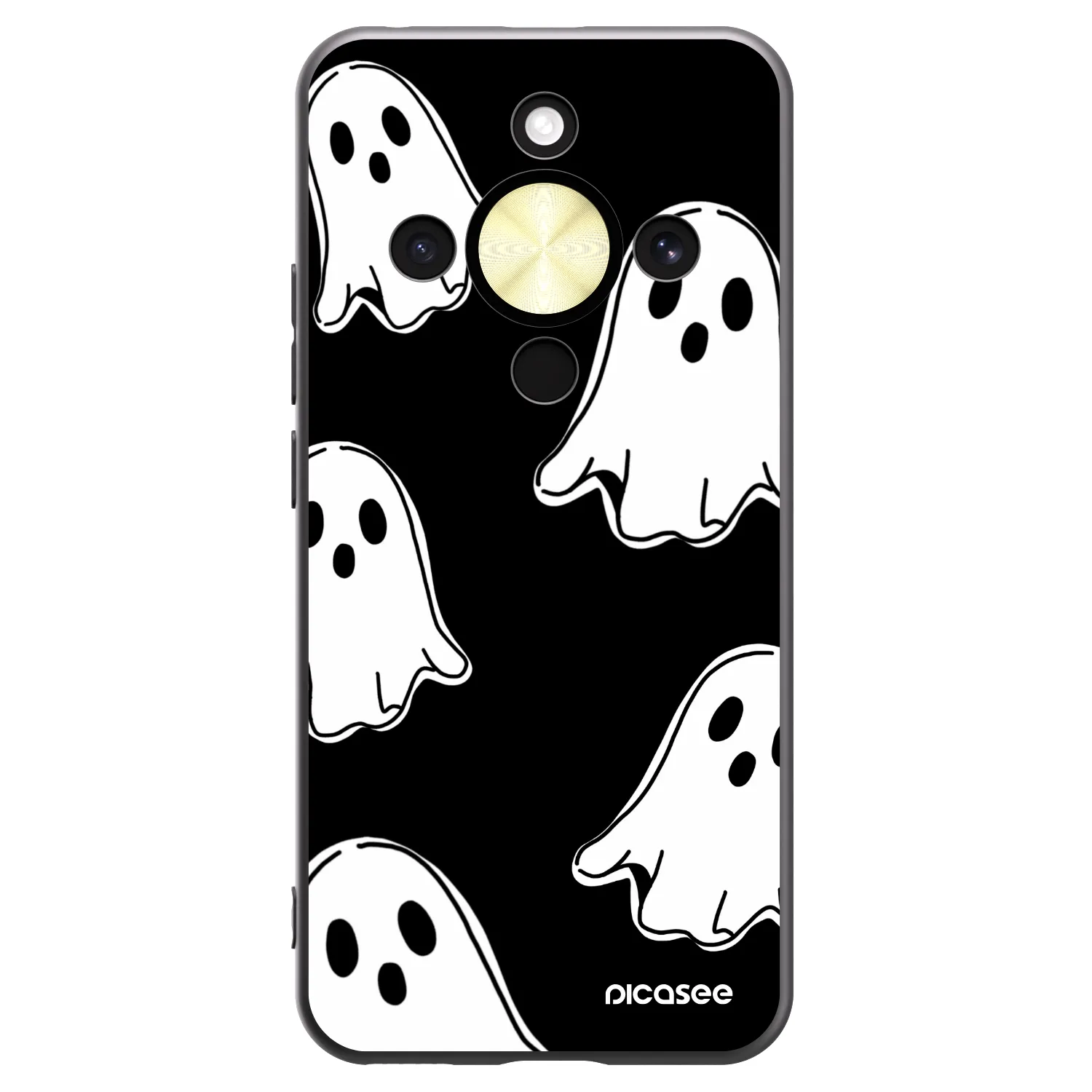 Picasee silikónový čierny obal pre Honor Magic8 Lite 5G - Black ghosts