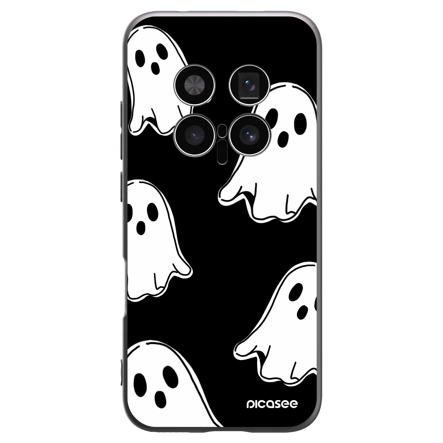 Picasee silikónový čierny obal pre Honor Magic8 Pro 5G - Black ghosts