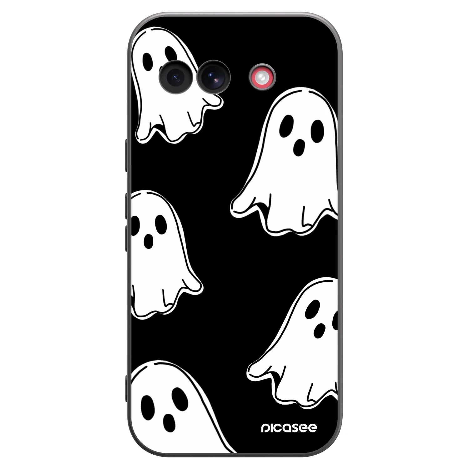 Picasee silikónový čierny obal pre Google Pixel 10a - Black ghosts