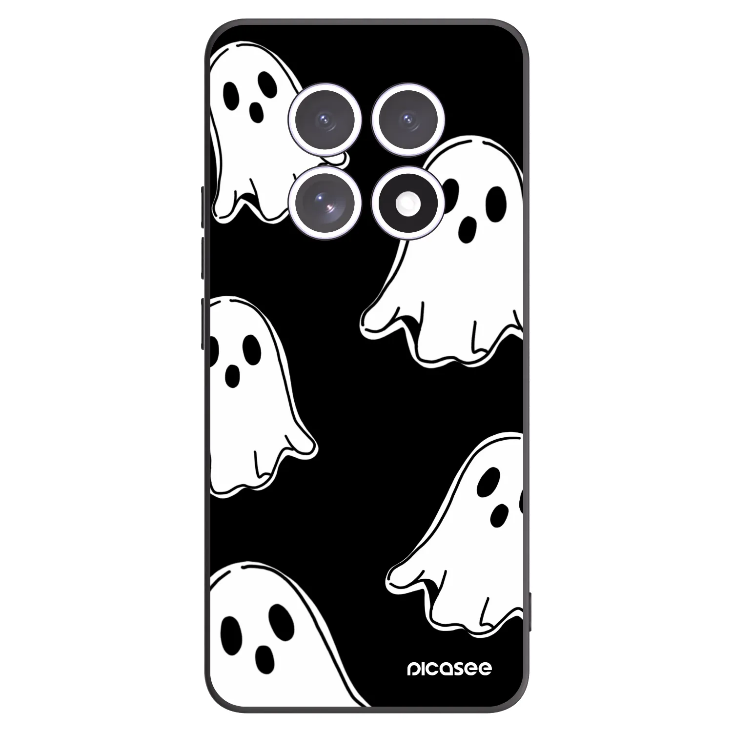 Picasee silikónový čierny obal pre Xiaomi Redmi Note 15 5G - Black ghosts