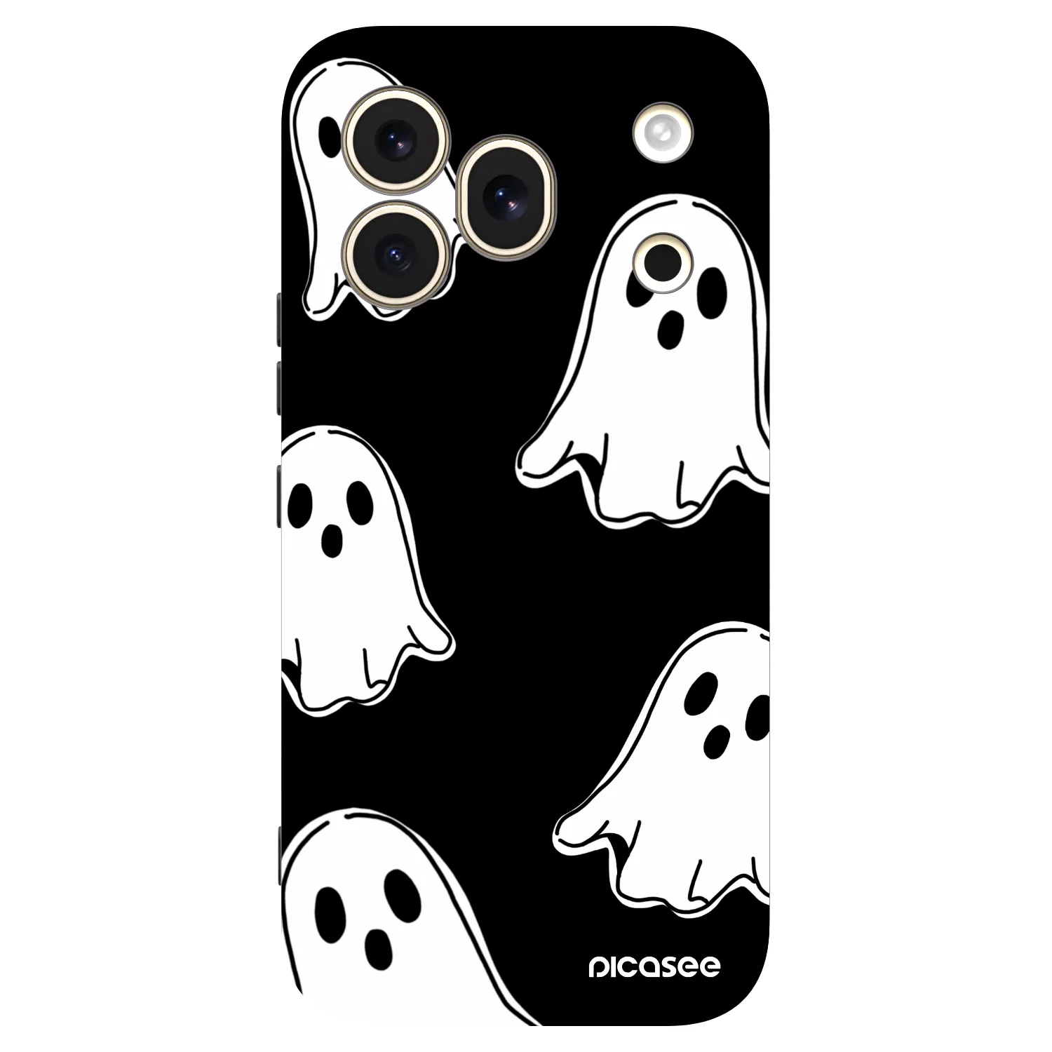 Picasee silikónový čierny obal pre Honor 600 Pro - Black ghosts