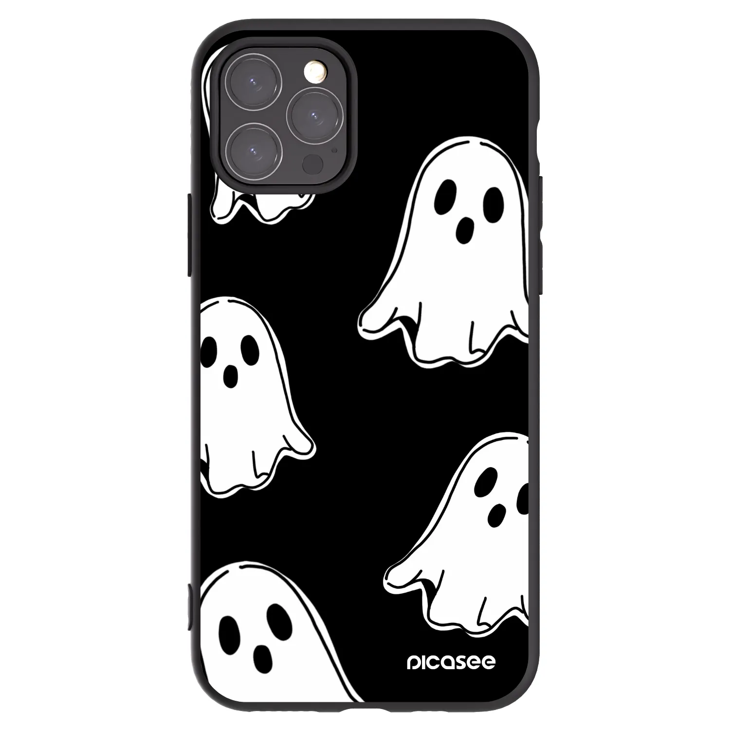 Picasee silikónový čierny obal pre Apple iPhone 11 Pro - Black ghosts