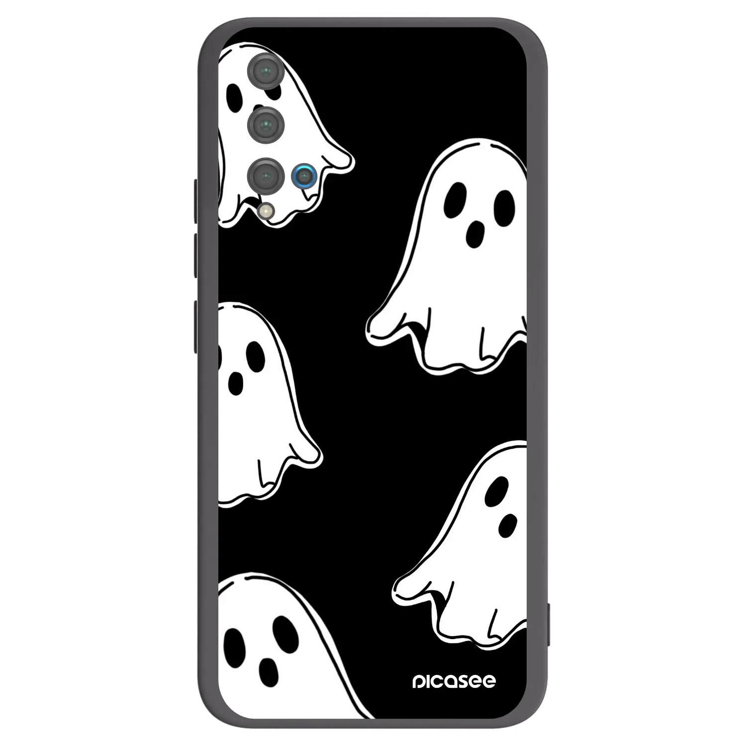 Picasee silikónový čierny obal pre Huawei Nova 5T - Black ghosts