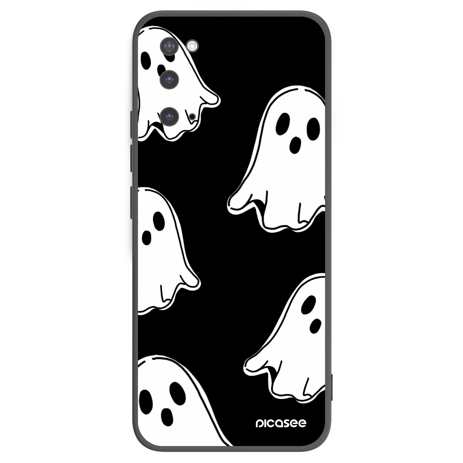 Picasee silikónový čierny obal pre Samsung Galaxy S20 G980F - Black ghosts