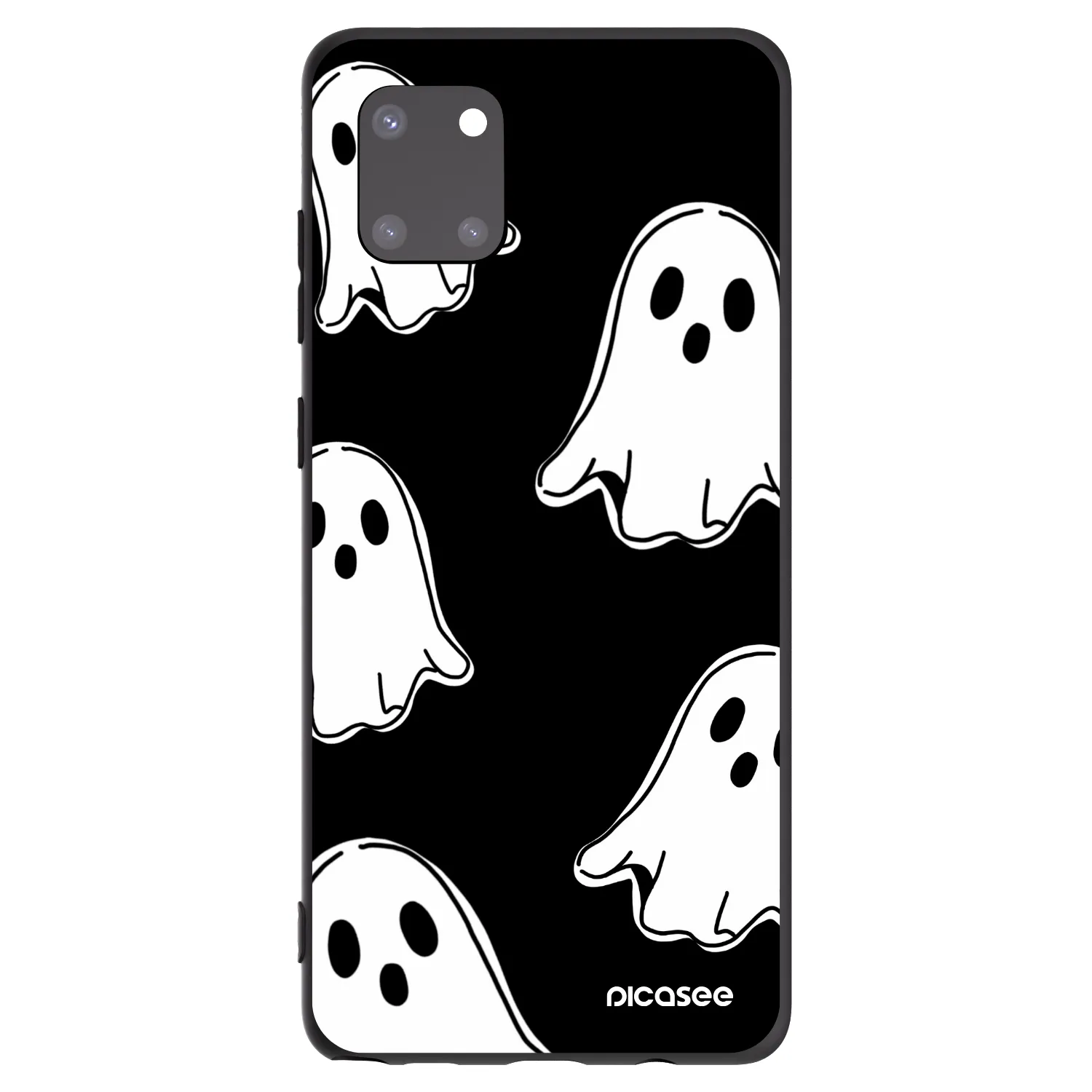 Picasee silikónový čierny obal pre Samsung Galaxy Note 10 Lite N770F - Black ghosts
