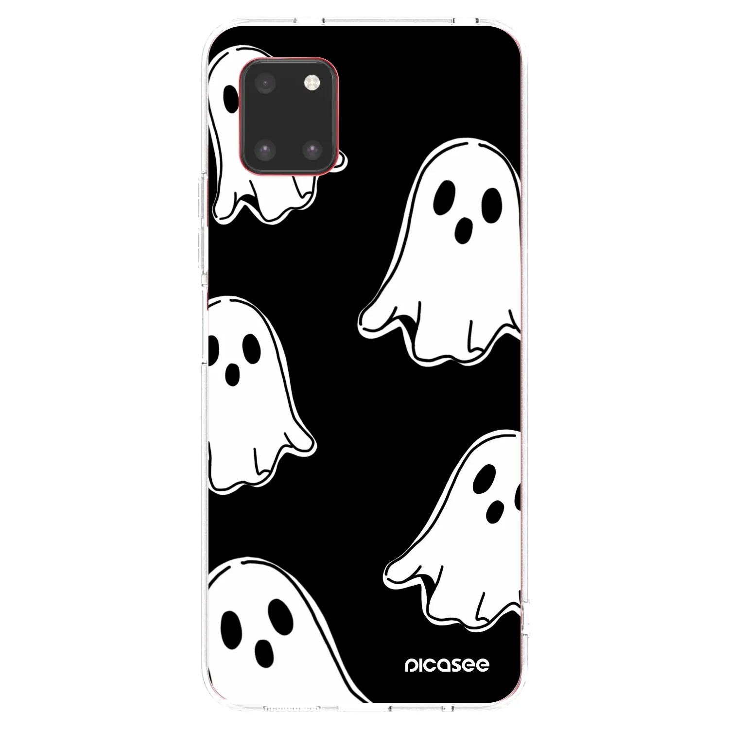 Picasee silikónový prehľadný obal pre Samsung Galaxy Note 10 Lite N770F - Black ghosts