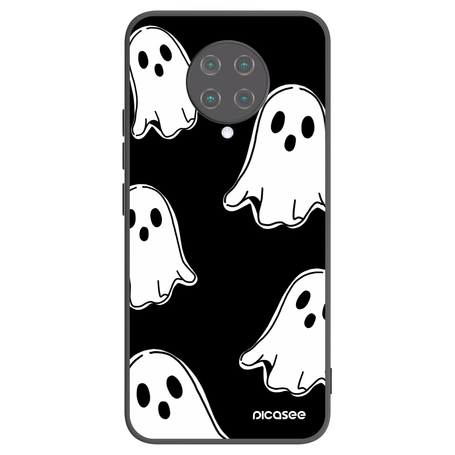 Picasee silikónový čierny obal pre Xiaomi Poco F2 Pro - Black ghosts
