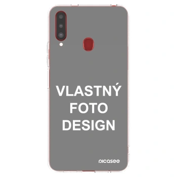 Picasee silikónový prehľadný obal pre Samsung Galaxy A20s - Vlastný fotka/motiv