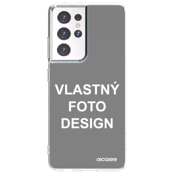 Picasee silikónový prehľadný obal pre Samsung Galaxy S21 Ultra 5G G998B - Vlastný fotka/motiv