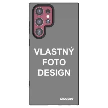 Picasee silikónový čierny obal pre Samsung Galaxy S22 Ultra 5G - Vlastný fotka/motiv