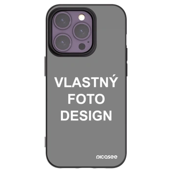 Picasee silikónový čierny obal pre Apple iPhone 14 Pro - Vlastný fotka/motiv