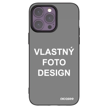 Picasee silikónový čierny obal pre Apple iPhone 14 Pro Max - Vlastný fotka/motiv