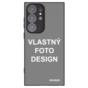 Picasee silikónový čierny obal pre Samsung Galaxy S23 Ultra 5G - Vlastný fotka/motiv