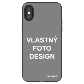 Picasee silikónový čierny obal pre Apple iPhone X/XS - Vlastný fotka/motiv