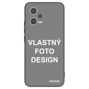 Picasee silikónový čierny obal pre Xiaomi Redmi Note 12 5G - Vlastný fotka/motiv