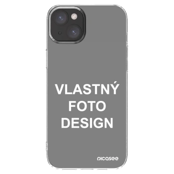 Picasee silikónový prehľadný obal pre Apple iPhone 15 Plus - Vlastný fotka/motiv