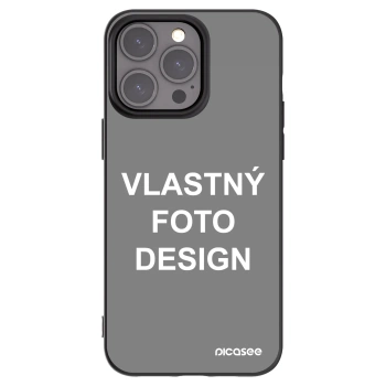 Picasee silikónový čierny obal pre Apple iPhone 15 Pro Max - Vlastný fotka/motiv