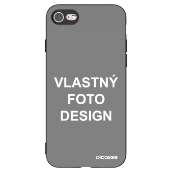 Picasee silikónový čierny obal pre Apple iPhone 8 - Vlastný fotka/motiv