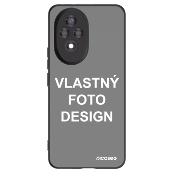 Picasee silikónový čierny obal pre Honor 200 5G - Vlastný fotka/motiv