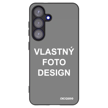 Picasee silikónový čierny obal pre Samsung Galaxy S25 5G - Vlastný fotka/motiv