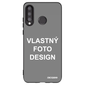 Picasee silikónový čierny obal pre Huawei P30 Lite - Vlastný fotka/motiv