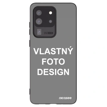 Picasee silikónový čierny obal pre Samsung Galaxy S20 Ultra 5G G988F - Vlastný fotka/motiv