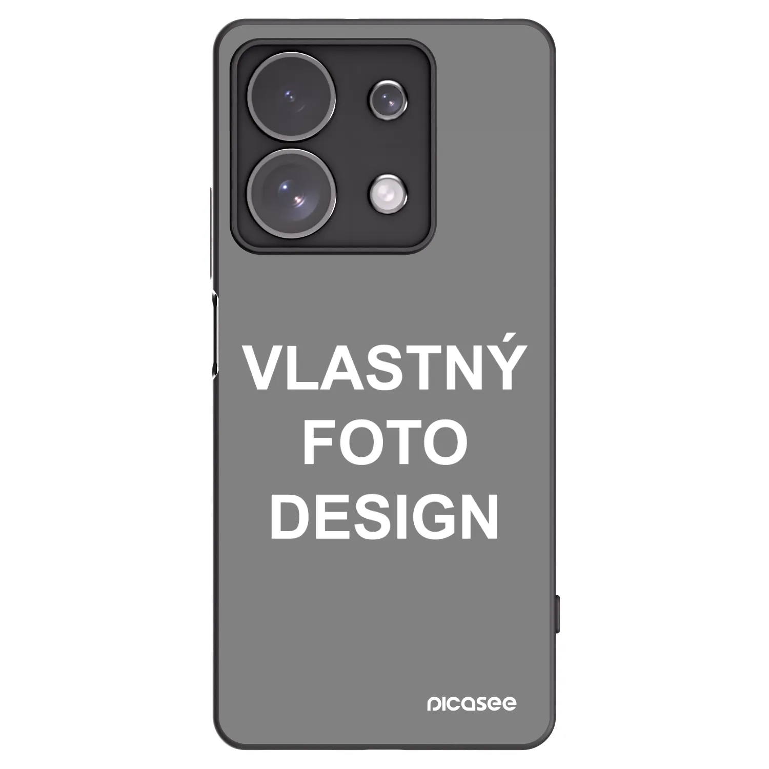Silikónový čierny obal pre Xiaomi Redmi Note 13 Pro 4G - Vlastný fotka/motiv