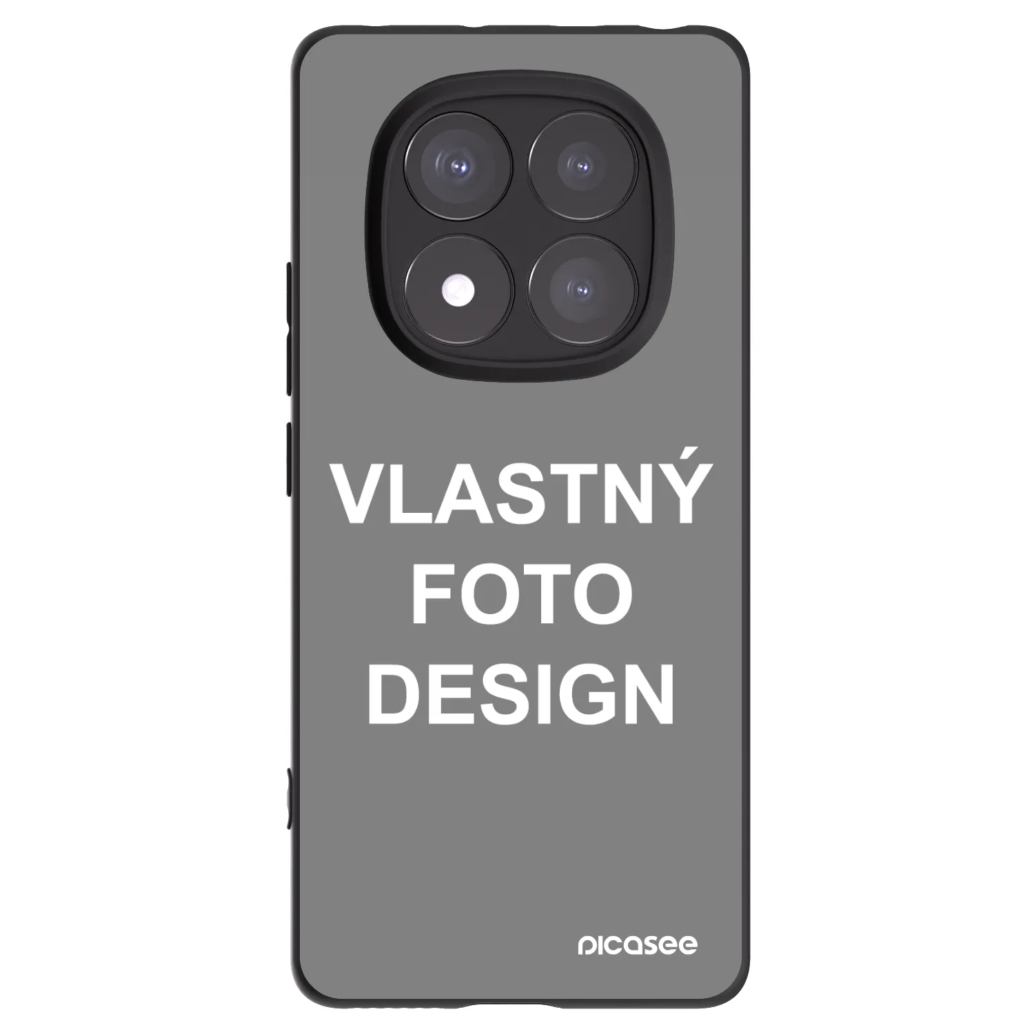 Silikónový čierny obal pre Xiaomi Redmi Note 14 Pro 5G - Vlastný fotka/motiv