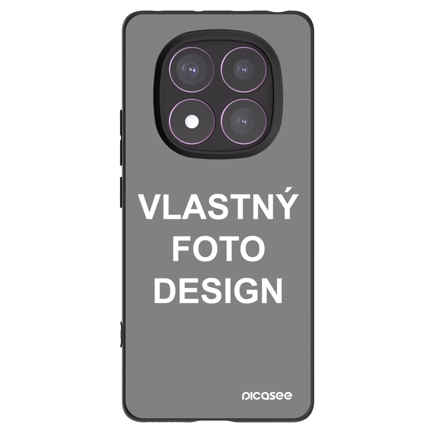 Silikónový čierny obal pre Xiaomi Redmi Note 14 Pro 4G - Vlastný fotka/motiv