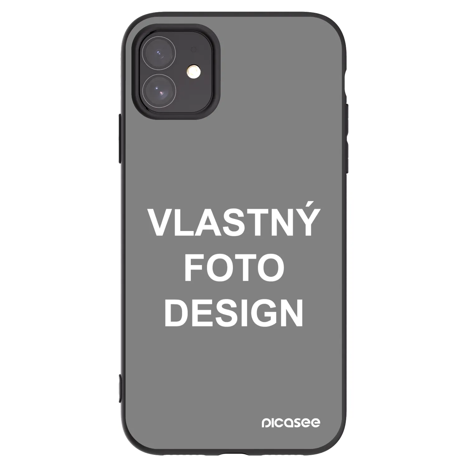 Silikónový čierny obal pre Apple iPhone 11 - Vlastný fotka/motiv